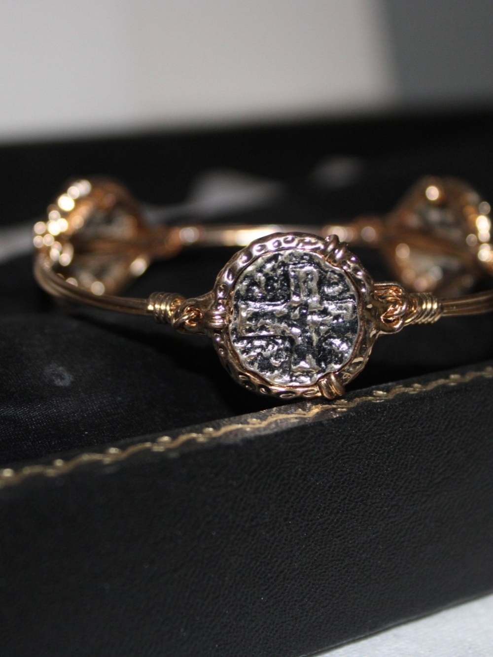 Gold-Tone Coin Design Women's Bracelet